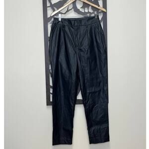 NWT Prologue Faux Leather Black Pants Size 4 Cropped Vegan